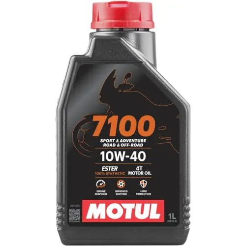 Motul 7100 4T 10W-40 full synthetic motorcycle oil bottle