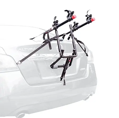 Allen Sports Deluxe 2-bike red and black rack folded flat