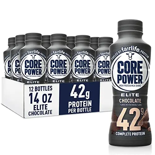Core Power Elite High Protein Shake bottle in chocolate flavor