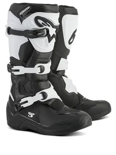 Alpinestars Tech 3 Motocross Boots in Black and White