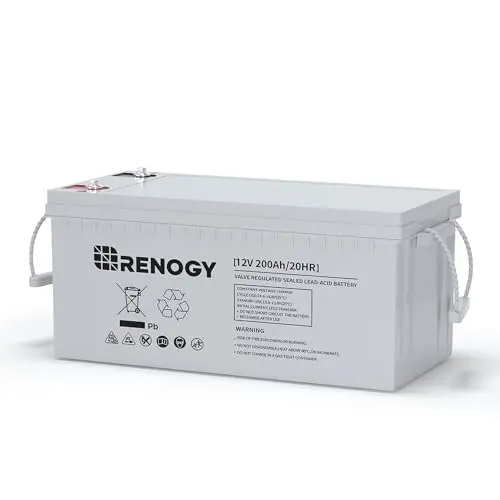 Renogy 12 volt 200 amp hour AGM deep cycle battery for RV
