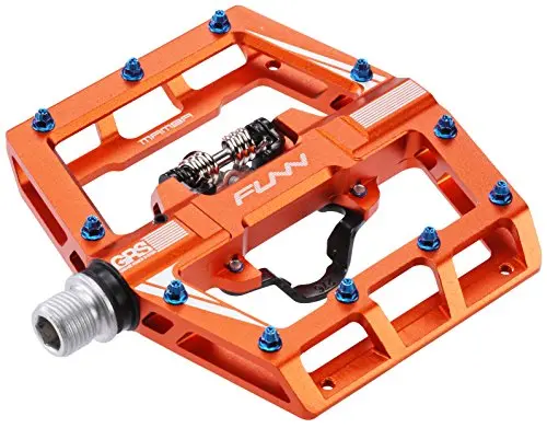 FUNN Mamba single-sided clip mountain bike pedals in orange