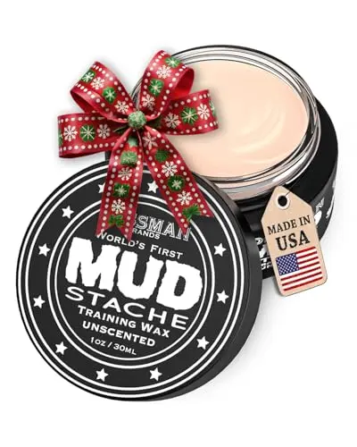 Bossman MUDstache unscented mustache wax jar
