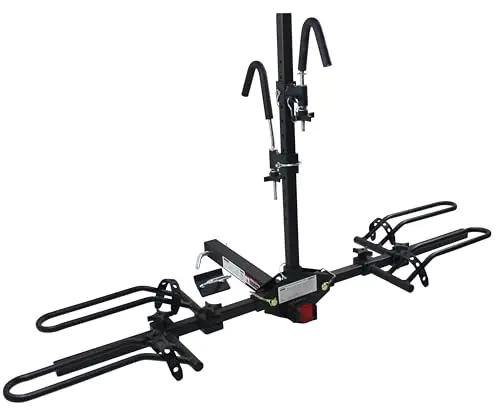 MaxxHaul 50027 platform-style hitch rack holding two bikes