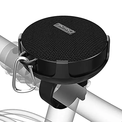 Onforu black mini Bluetooth bike speaker mounted on handlebar