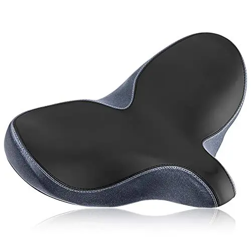 YLG oversized black bike seat with dual springs