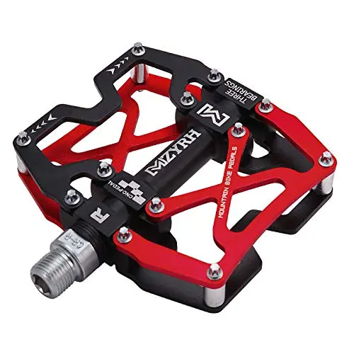 MZYRH colorful CNC machined mountain bike pedals with anti-skid pins