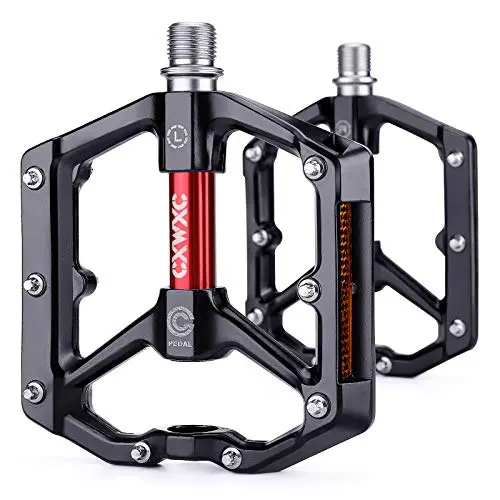 CXWXC black and red aluminum alloy bicycle pedals