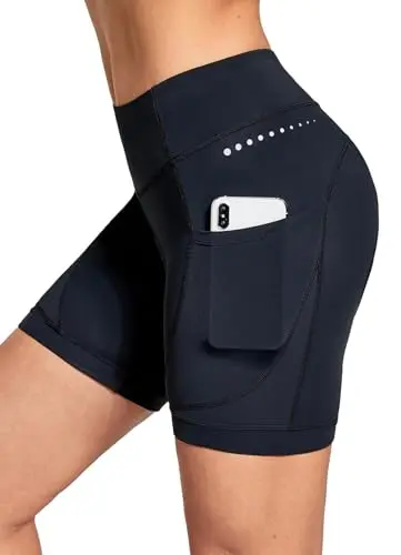 Baleaf women's 4D gel padded bike shorts with tummy control