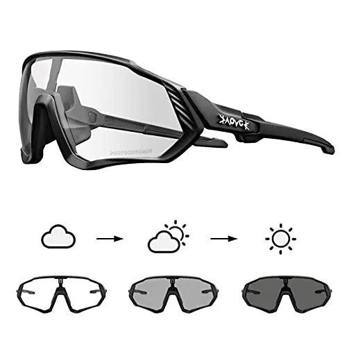 KAPVOE Photochromic Cycling Glasses with integrated myopia frame