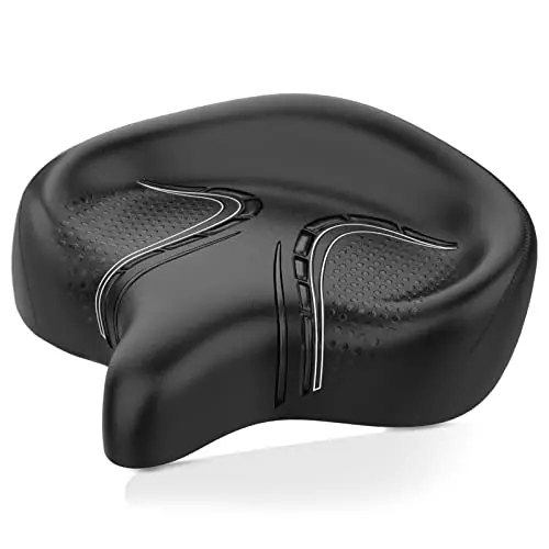 BLUEWIND Oversized Bike Seat showing wide platform and backrest