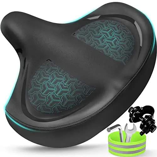 Twomaples extra wide comfort bike seat with shock springs