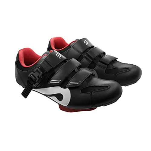 Official Peloton cycling shoes in black with ratchet and strap closure