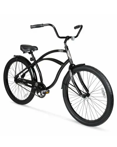 Hyper adult beach cruiser bike with vintage design and oversized seat