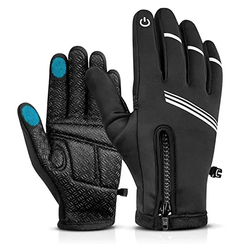 Hikenture full-finger black winter cycling gloves