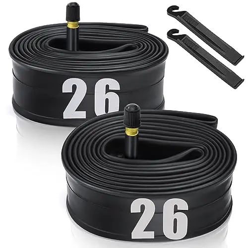 Hydencamm 26 inch bicycle inner tubes with schrader valve and levers