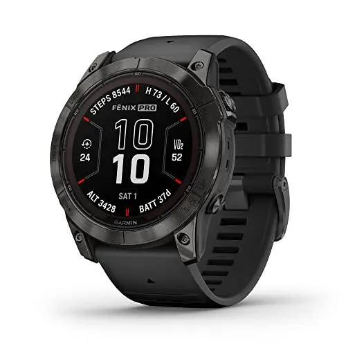 Garmin fenix 7X Pro Sapphire Solar smartwatch with flashlight