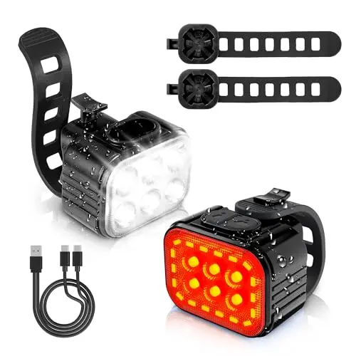 WORKPRO bike light set with spotlight and floodlight