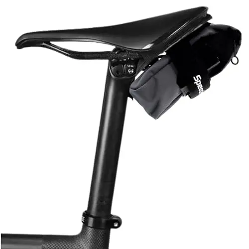 SpeedSleev Ranger 2.0 gravel bike saddle bag in grey mounted under a saddle