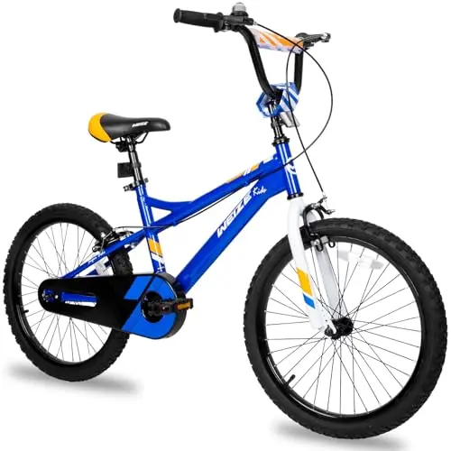 WEIZE 20-inch blue children's bicycle with coaster brake and kickstand