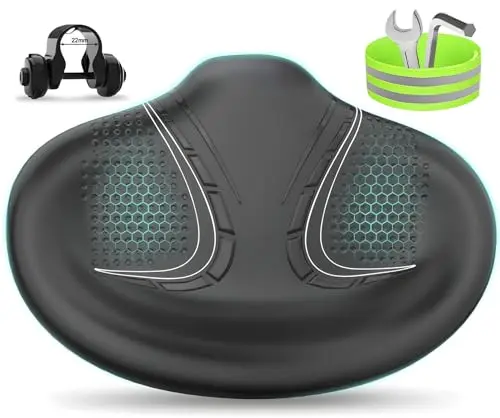 BLUEWIND New Noseless Oversized Bike Seat in black