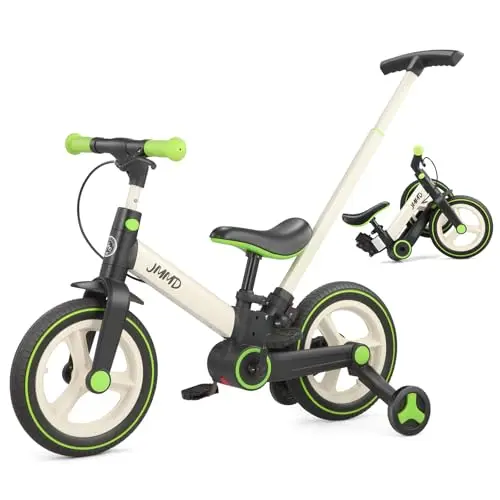 JMMD 6-in-1 convertible toddler bike in green