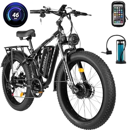 Tuttio Adria26 dual-motor electric dirt bike with black frame and fat tires