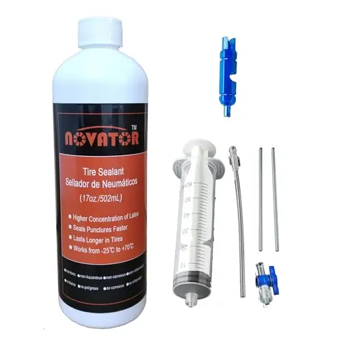 NOVATOR High Performance tubeless sealant bottle with syringe and valve tool