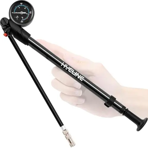 Hycline black mini shock pump with extended hose