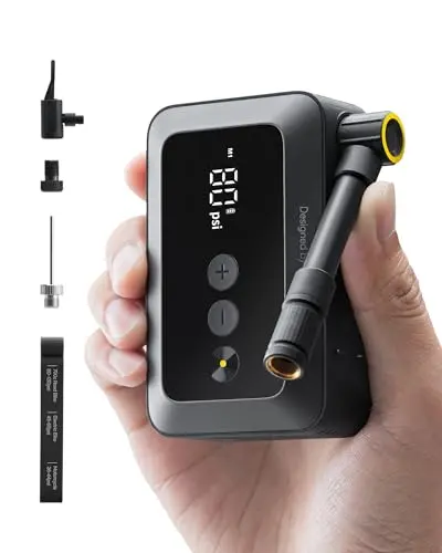 HOTO Air Pump Pocket electric mini bike pump with LED screen