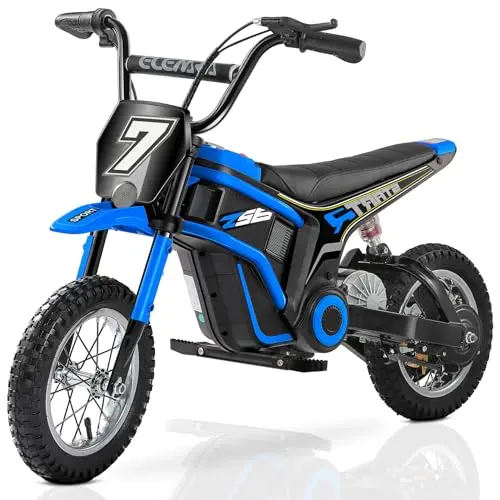 ELEMARA navy electric dirt bike with tail lights and Bluetooth