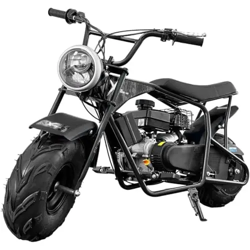 XtremepowerUS 99cc off-road trail mini bike in black and blue