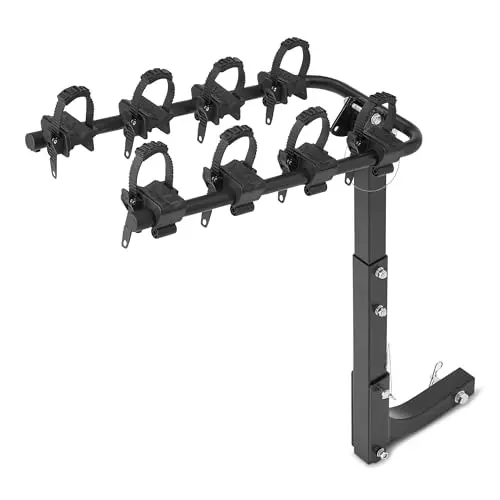 Amazon Basics 4-Bike Hitch Rack with foldable steel frame