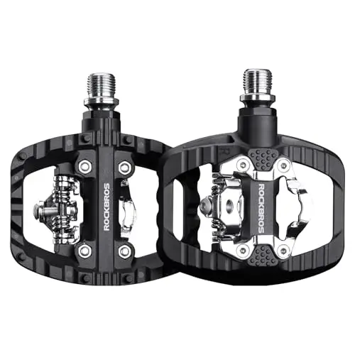 ROCKBROS dual function clipless and flat bike pedals
