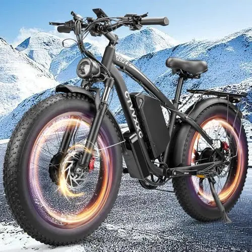 CTVVXXC 6000W dual motor electric bike with black frame and fat tires