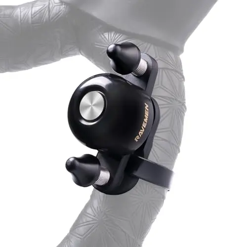 RAVEMEN Q3 dual-hammer bike bell on road bike drop handlebars