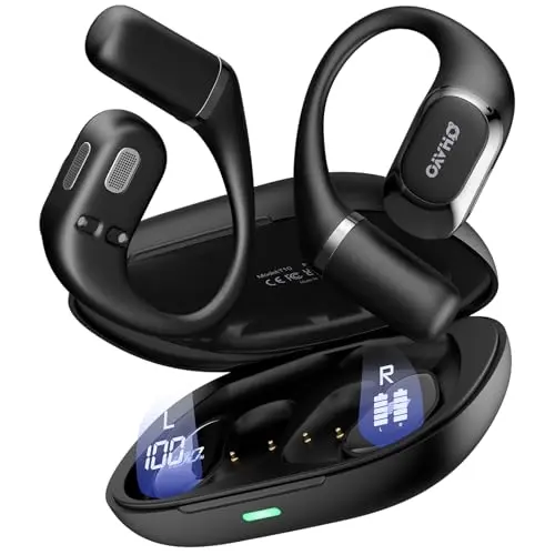 OHAYO T10 open-ear wireless headphones with ergonomic earhooks in black