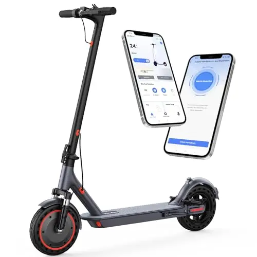 VOLPAM SP08 electric scooter with 10-inch tires and dual lights