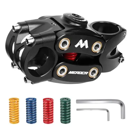 BUCKLOS black aluminum suspension stem with four-link design