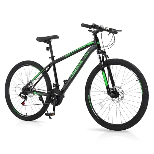Ktaxon 27.5 inch mountain bike for adults with a high-carbon steel frame and dual disc brakes.