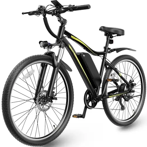 YOLOWAY dark gray electric mountain bike with front suspension