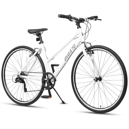 AVASTA Populus road bike for women with a lightweight aluminum frame and 700c wheels.