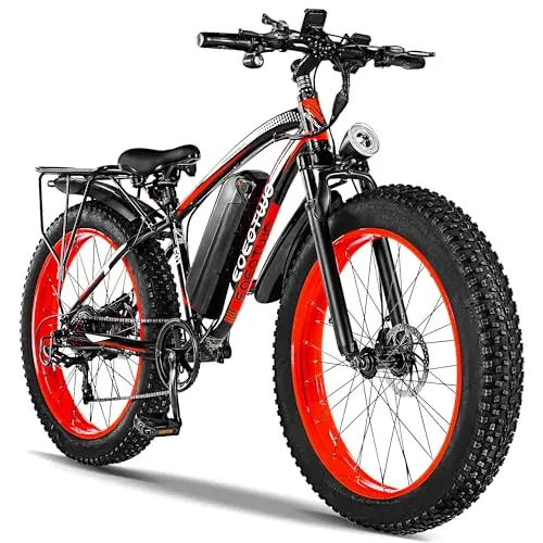 EOEOTWO fat tire electric bike with heavy-duty rear rack for delivery loads