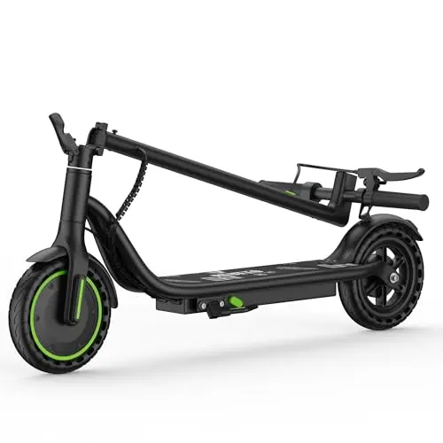 Riuiio G01Lite black electric scooter being carried easily with one hand