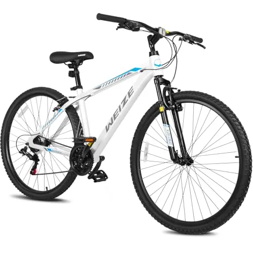 WEIZE hardtail mountain bike with 29-inch wheels and trigger shifters