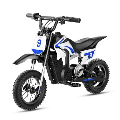 ECOLEAP K1 kids electric dirt bike with suspension and knobby tires