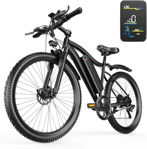X-koala 26 inch black electric bike with full suspension