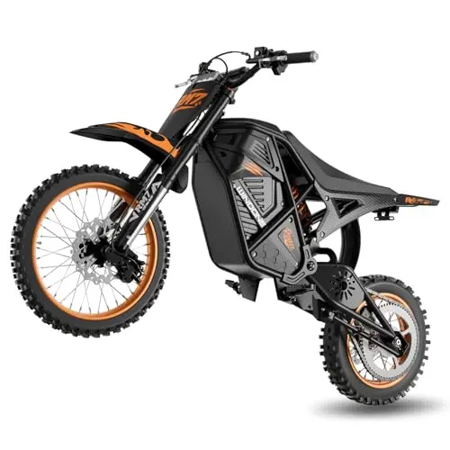 Windone RM7 electric dirt bike in black and orange