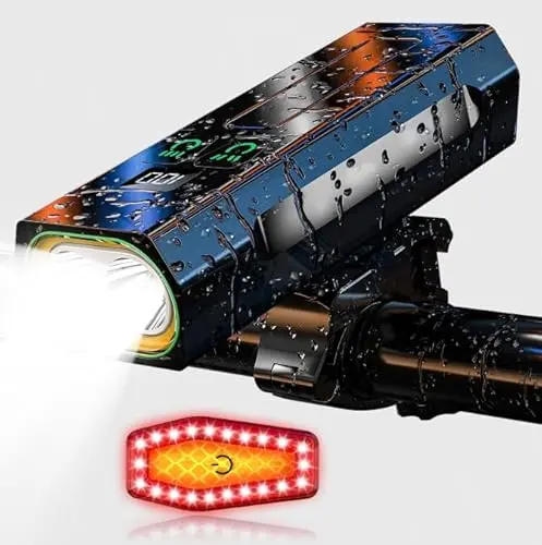 AXEVOI 9500 lumen bike headlight with rotating bracket