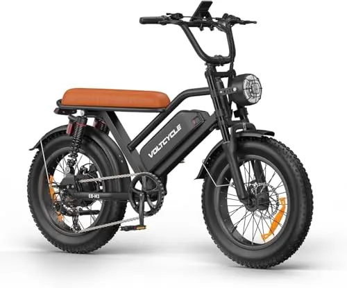 IKAMHNC black fat tire electric bike with dual suspension